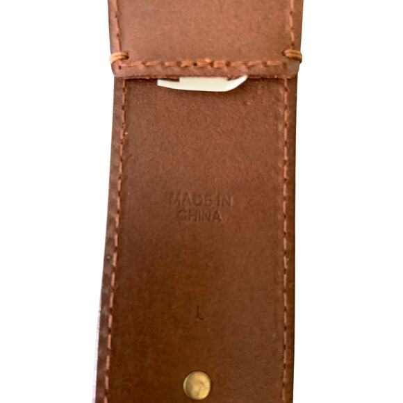 Lauren Ralph Lauren Brown Genuine Leather Belt Size L - Picture 7 of 9